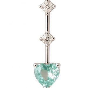 Heart Shaped Aquamarine And Diamond Pendant